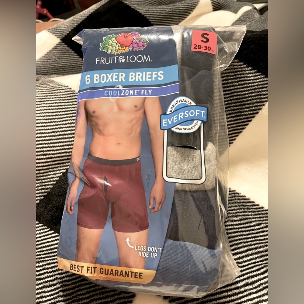 Fruit of the Loom Boxer Briefs small size 28-30, in colors black, blue, grey